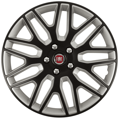 Set 4 Capace Roti 14 inchi (R14) Best Alb-Negru, Compatibile Cu Fiat