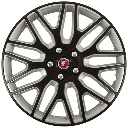 Set 4 Capace Roti 14 inchi (R14) Best Alb-Negru, Compatibile Cu Fiat