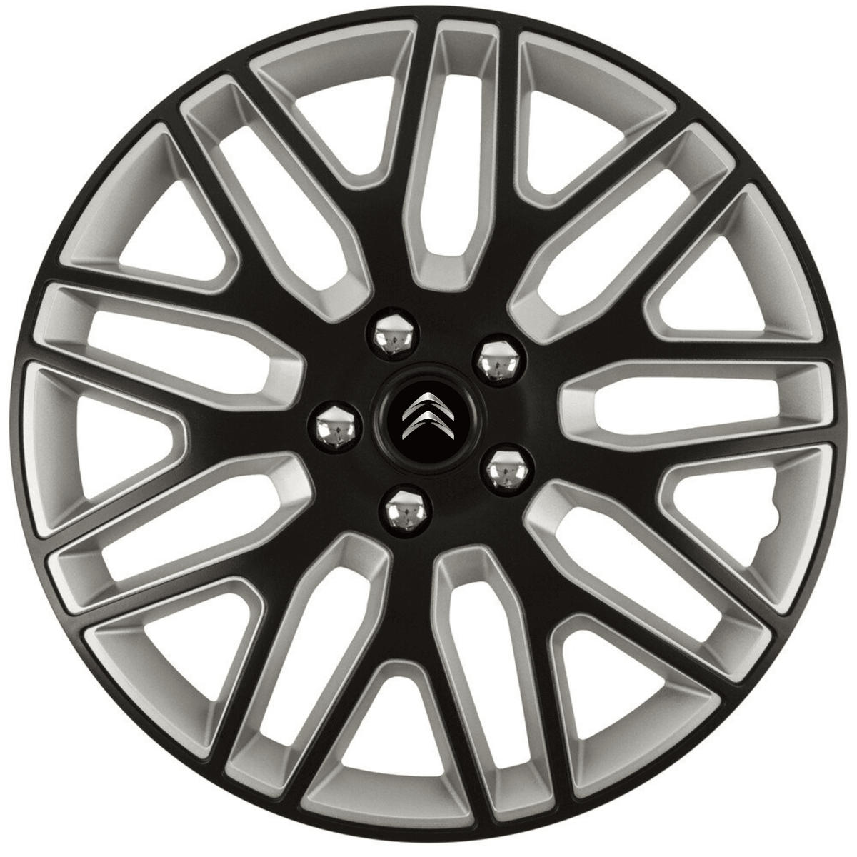 Set 4 Capace Roti 16 inchi (R16) Dakar Negru-Gri, Compatibile Cu Citroen