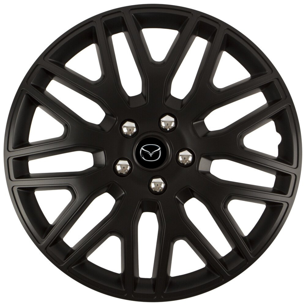 Set 4 Capace Roti 17 inchi (R17) Dakar Negru, Compatibile Cu Mazda