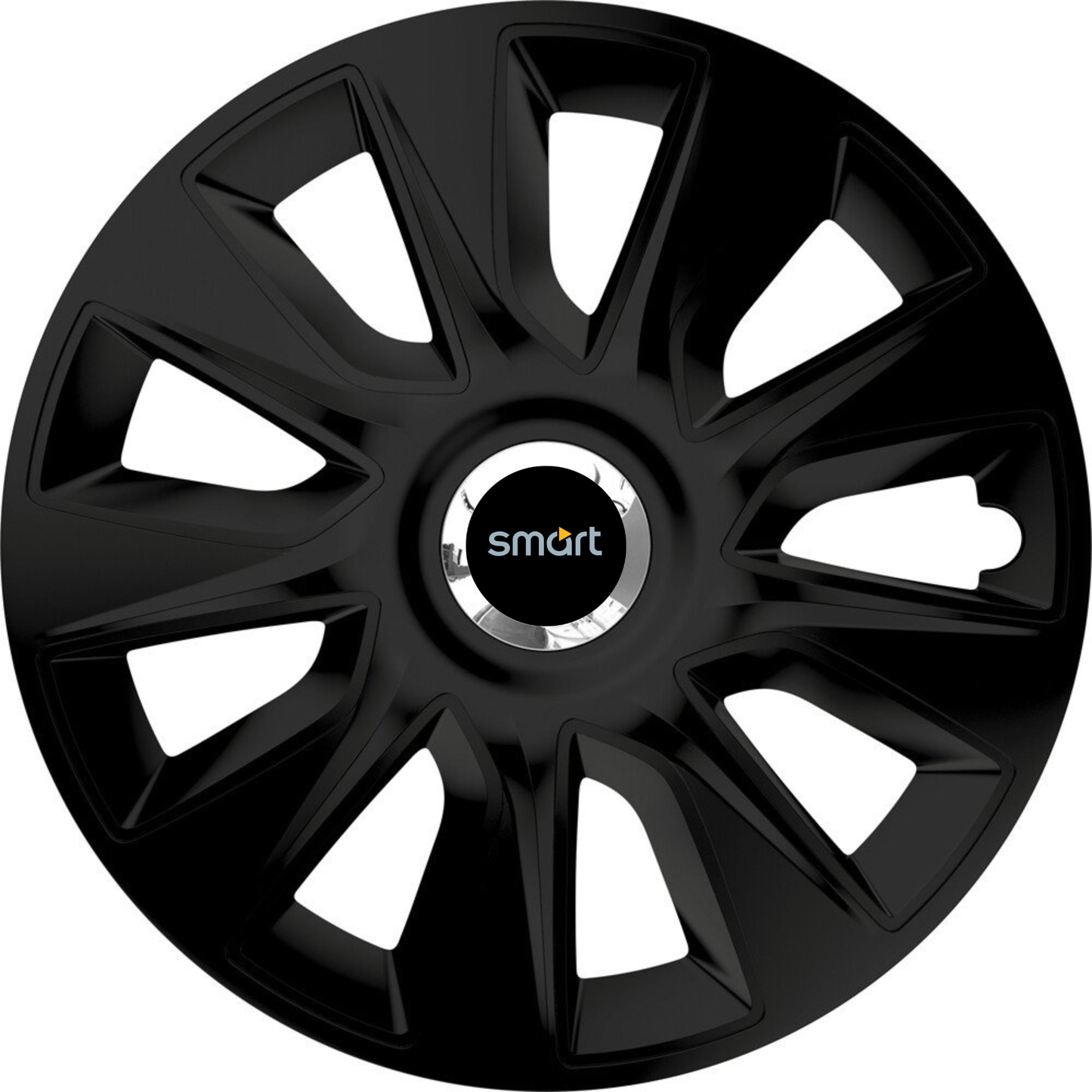 Set 4 Capace Roti 16 inchi (R16) Stratos Negru, Compatibile Cu Smart