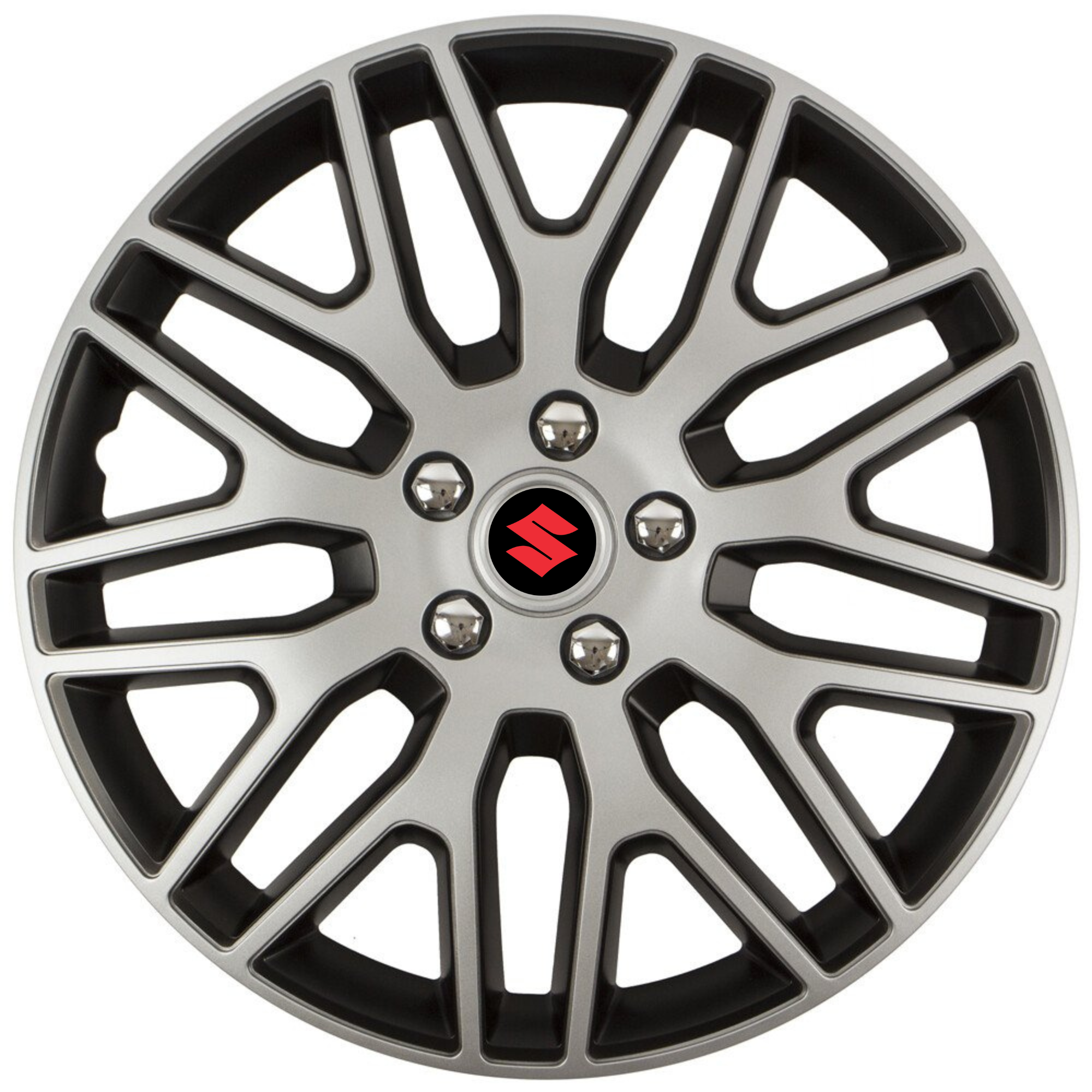 Set 4 Capace Roti 14 inchi (R14) Dakar Gri-Negru, Compatibile Cu Suzuki