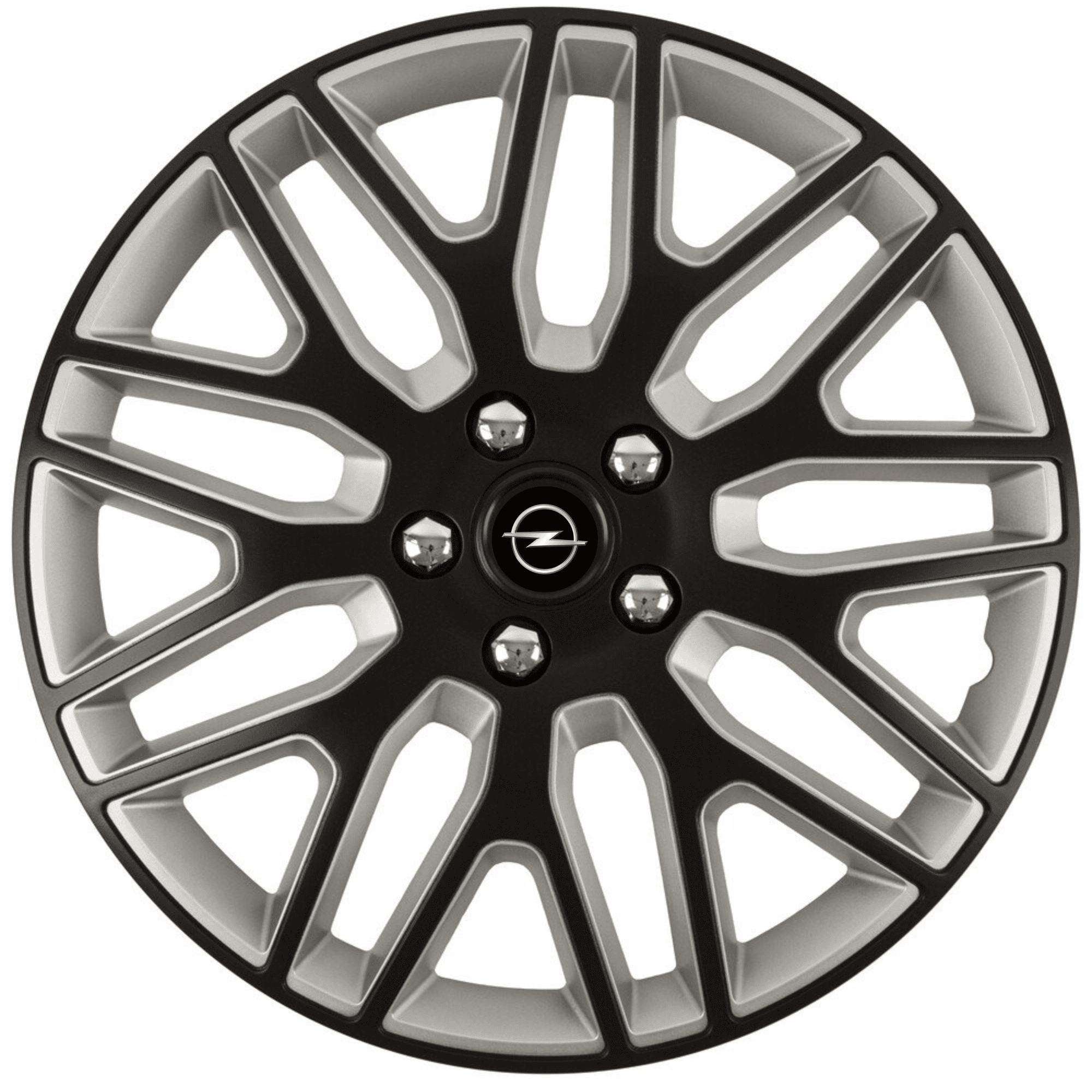 Set 4 Capace Roti 16 inchi (R16) Best Alb-Negru, Compatibile Cu Opel