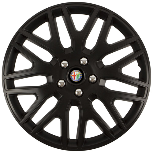 Set 4 Capace Roti 15 inchi (R15) Dakar Negru, Compatibile Cu Alfa Romeo