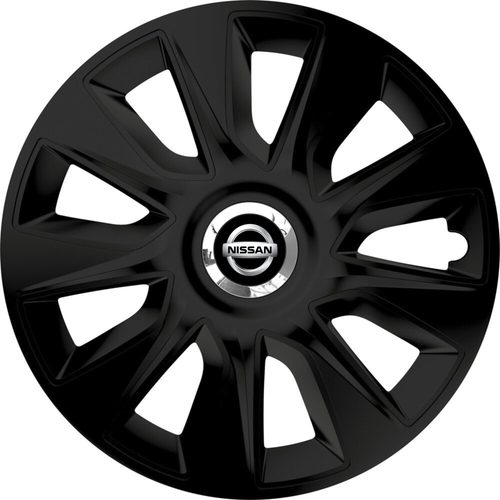 Set 4 Capace Roti 15 inchi (R15) Stratos Negru, Compatibile Cu Nissan