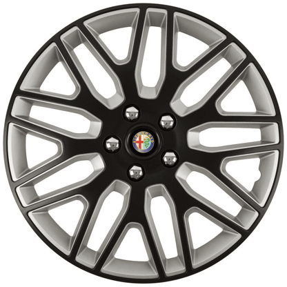 Set 4 Capace Roti 17 inchi (R17) Best Alb-Negru, Compatibile Cu Alfa Romeo