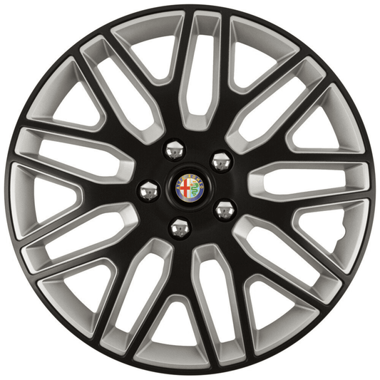 Set 4 Capace Roti 17 inchi (R17) Best Alb-Negru, Compatibile Cu Alfa Romeo