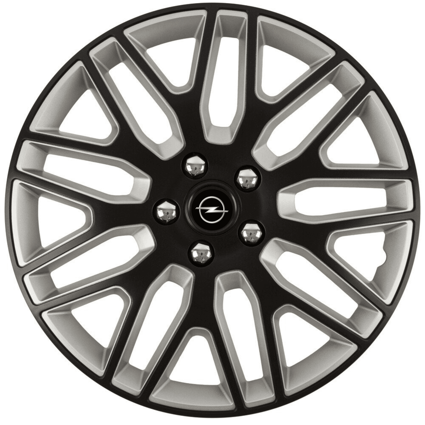 Set 4 Capace Roti 14 inchi (R14) Best Alb-Negru, Compatibile Cu Opel