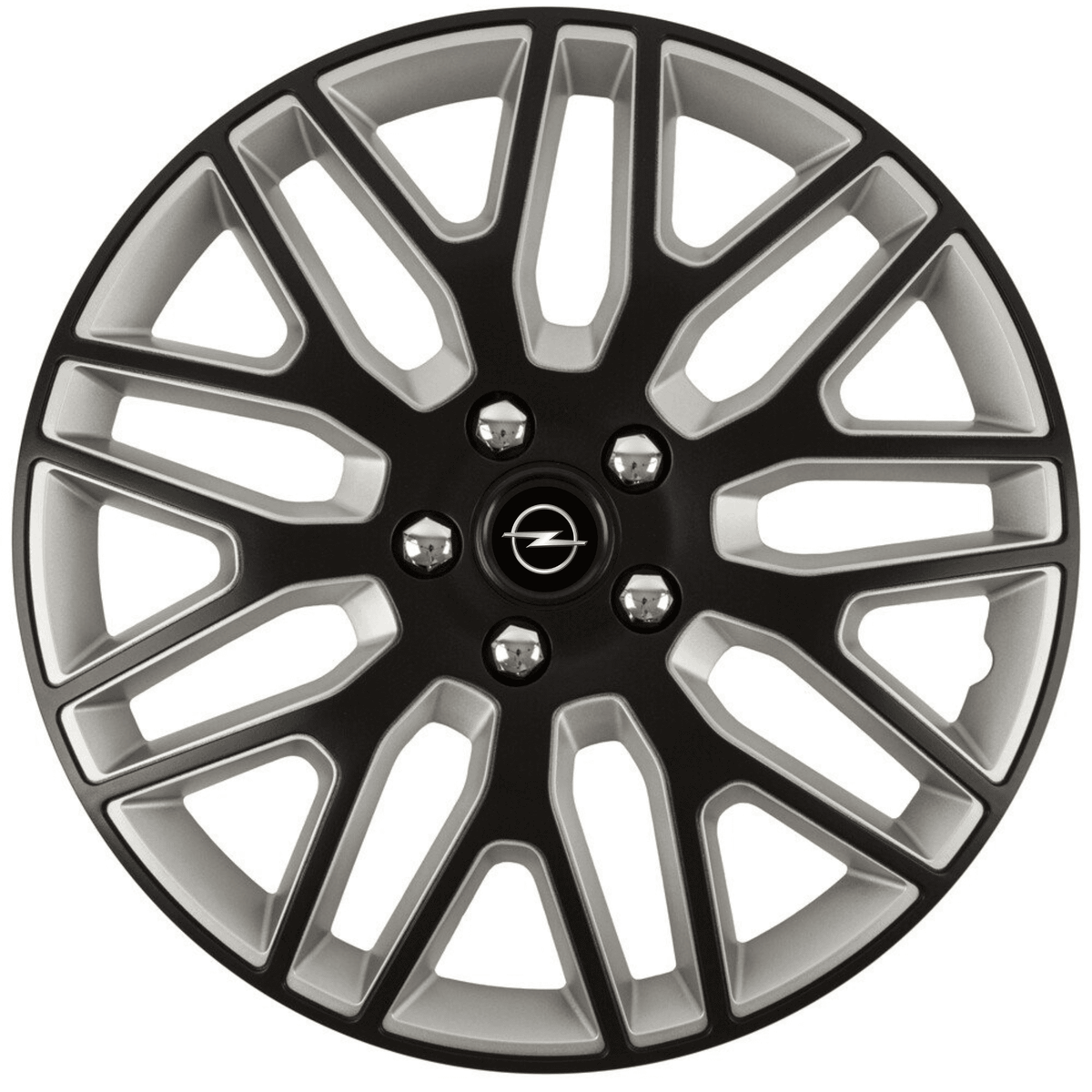 Set 4 Capace Roti 14 inchi (R14) Best Alb-Negru, Compatibile Cu Opel
