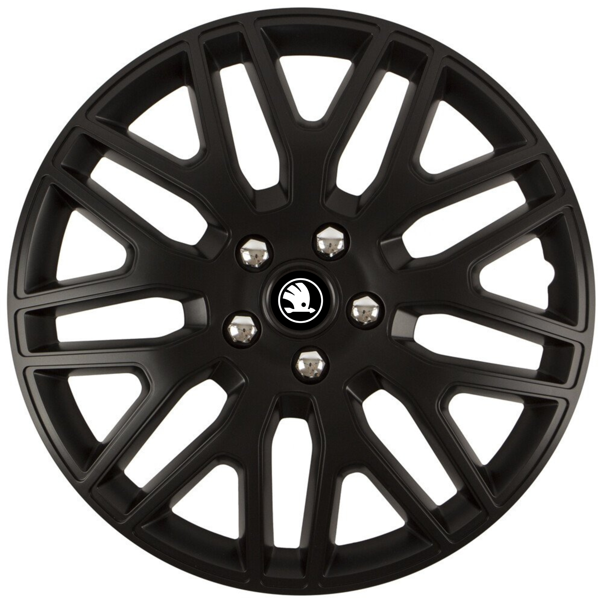 Set 4 Capace Roti 15 inchi (R15) Dakar Negru, Compatibile Cu Skoda Nou