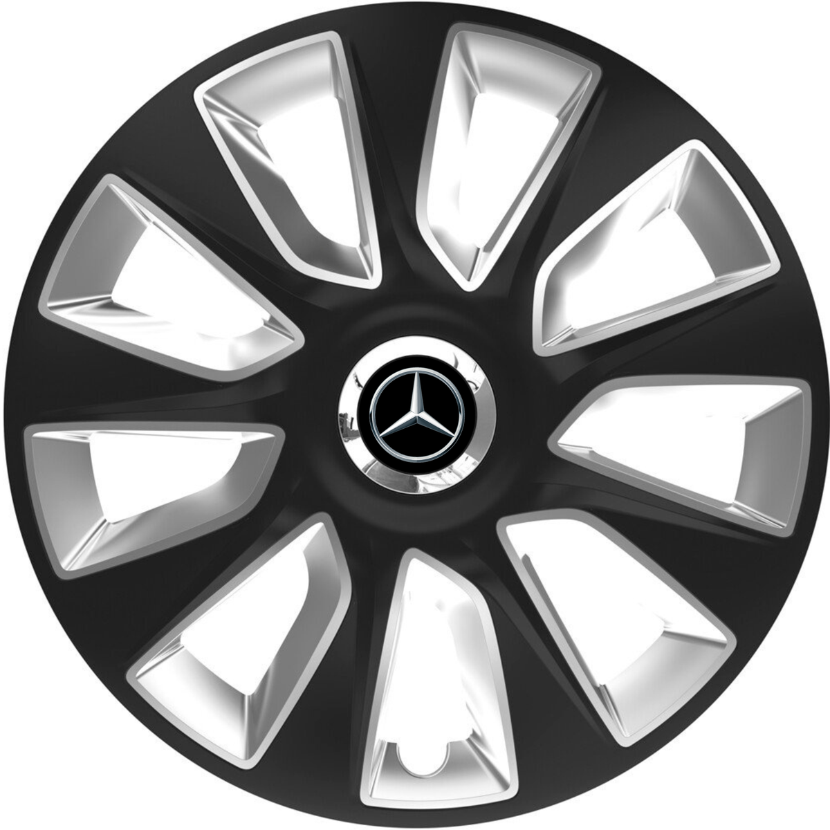 Set 4 Capace Roti 17 inchi (R17) Stratos Gri-Negru, Compatibile Cu Mercedes-Benz