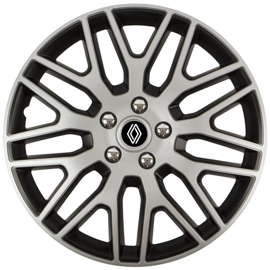 Set 4 Capace Roti 15 inchi (R15) Dakar Gri-Negru, Compatibile Cu Renault Nou