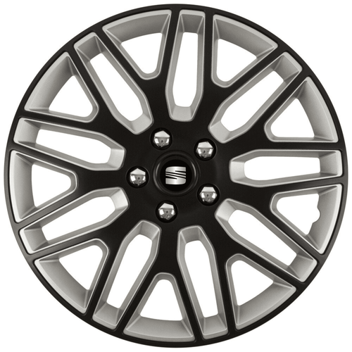 Set 4 Capace Roti 14 inchi (R14) Dakar Negru-Gri, Compatibile Cu Seat