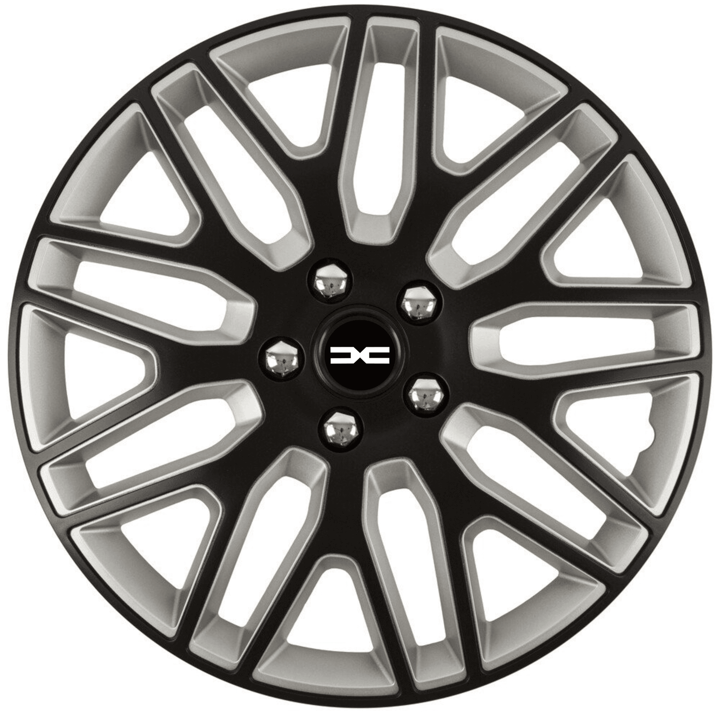 Set 4 Capace Roti 14 inchi (R14) Best Alb-Negru, Compatibile Cu Dacia Nou