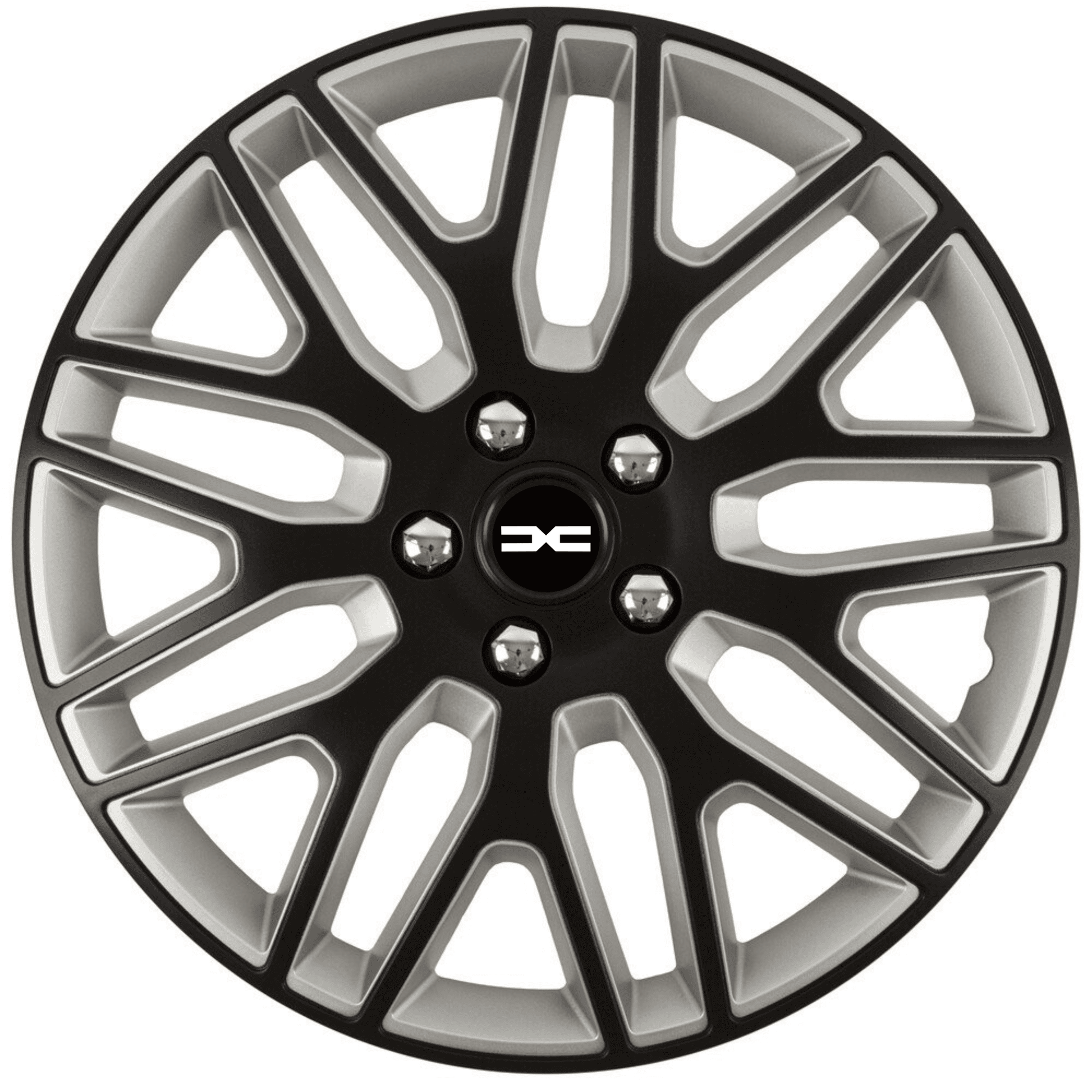 Set 4 Capace Roti 14 inchi (R14) Best Alb-Negru, Compatibile Cu Dacia Nou