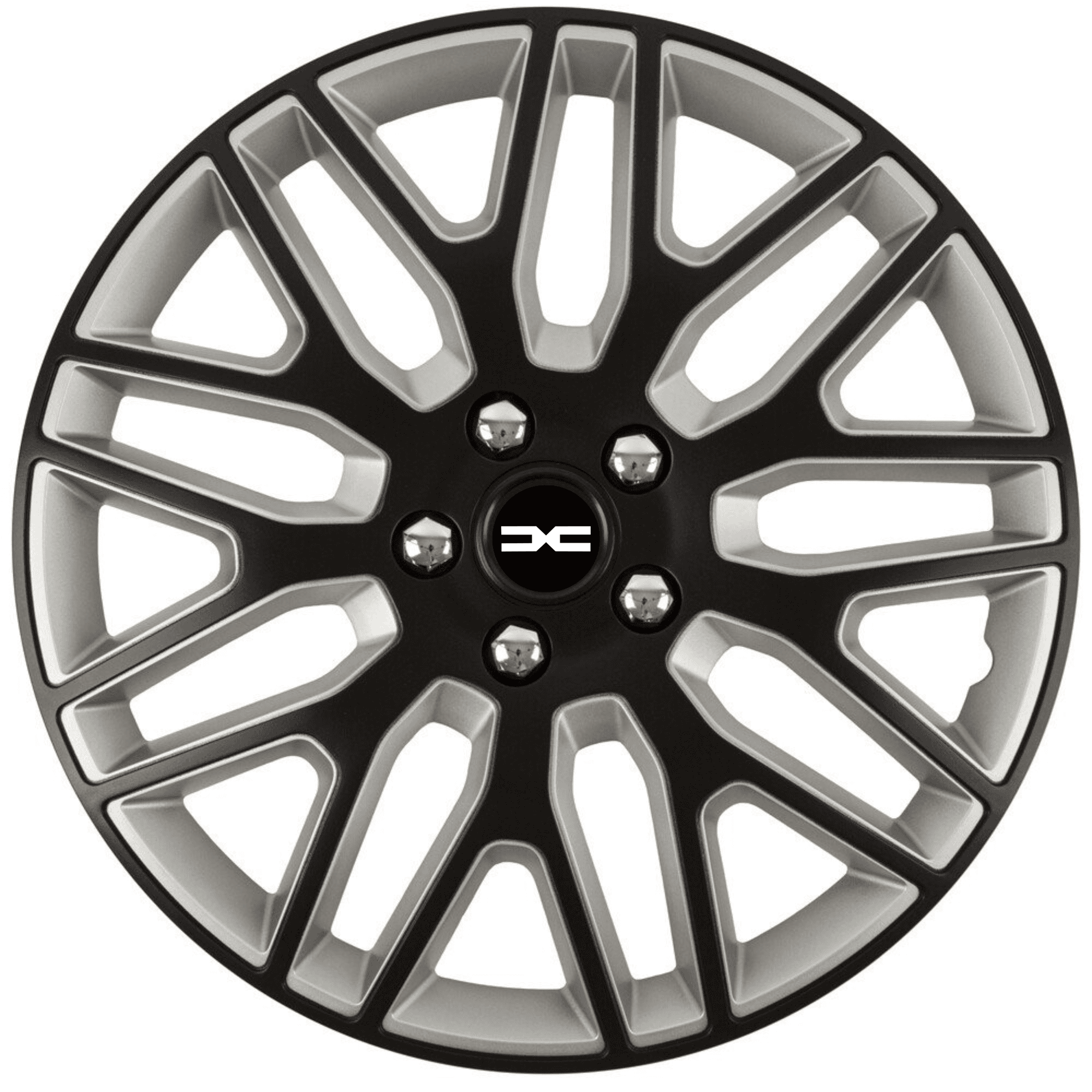 Set 4 Capace Roti 14 inchi (R14) Best Alb-Negru, Compatibile Cu Dacia Nou