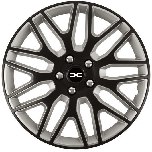 Set 4 Capace Roti 14 inchi (R14) Best Alb-Negru, Compatibile Cu Dacia Nou