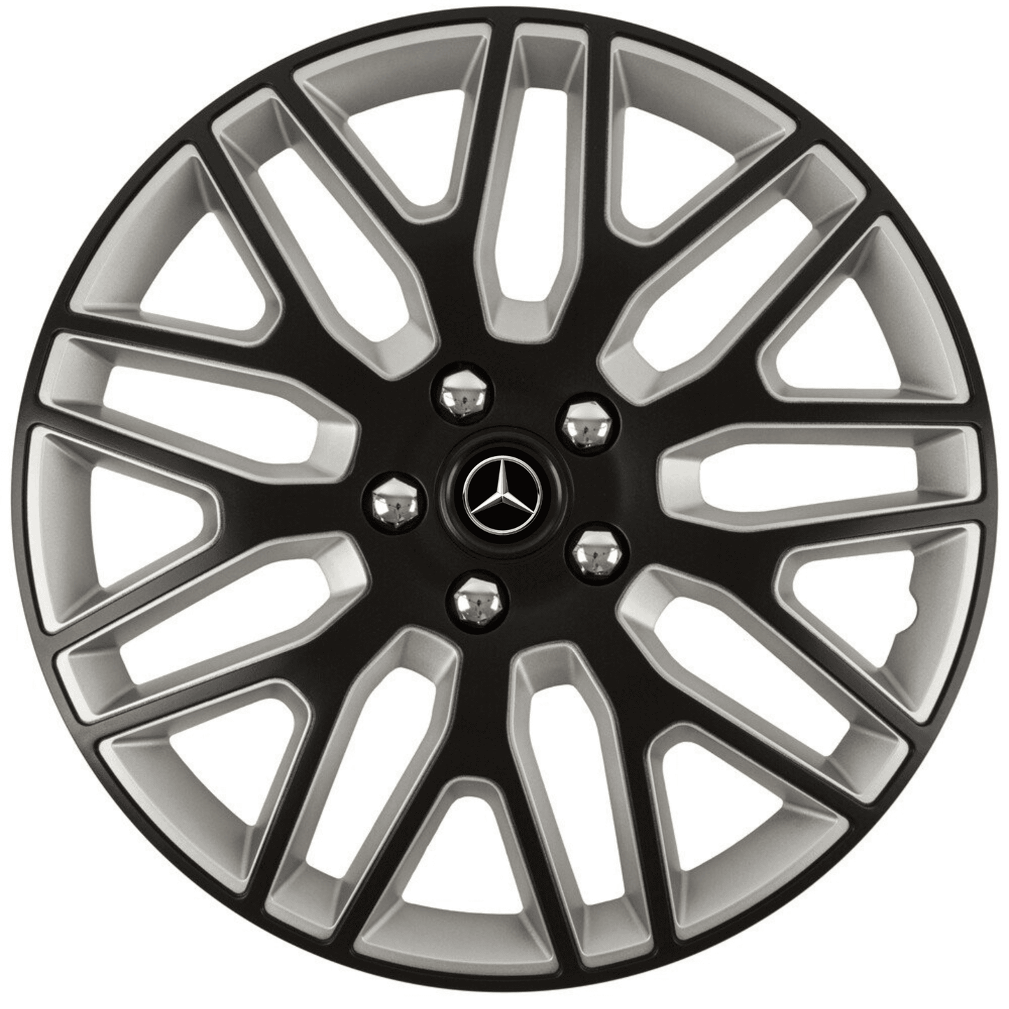 Комплект 4 таса за джанти 15 инча (R15) Dakar Черно-Сиви, Съвместими с Mercedes-Benz