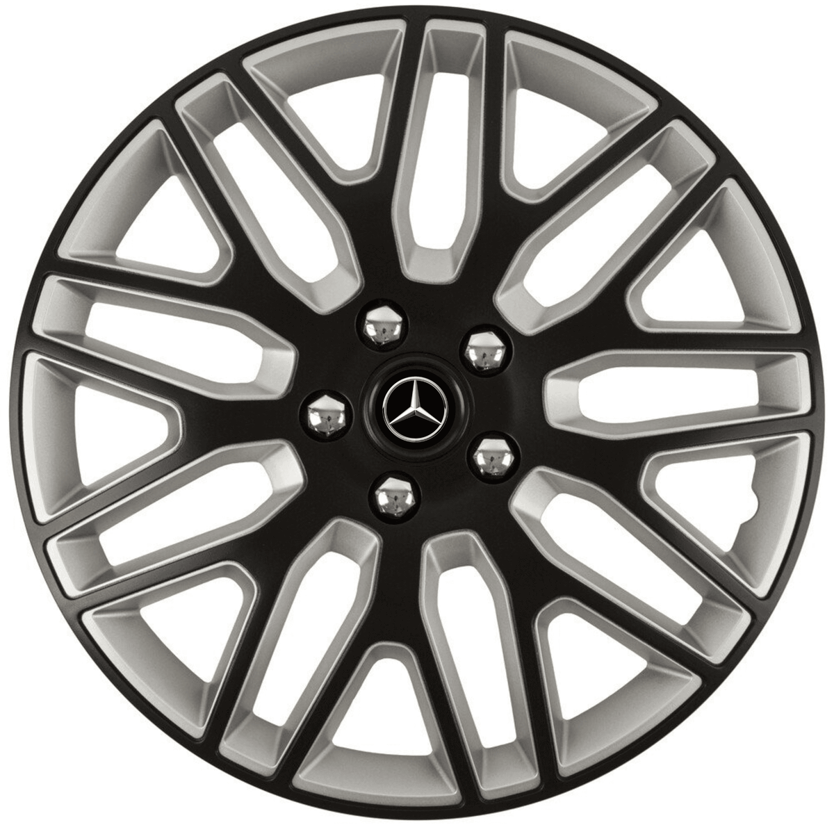 Комплект 4 таса за джанти 15 инча (R15) Dakar Черно-Сиви, Съвместими с Mercedes-Benz