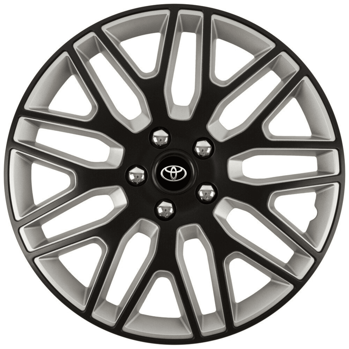 Set 4 Capace Roti 14 inchi (R14) Dakar Negru-Gri, Compatibile Cu Toyota