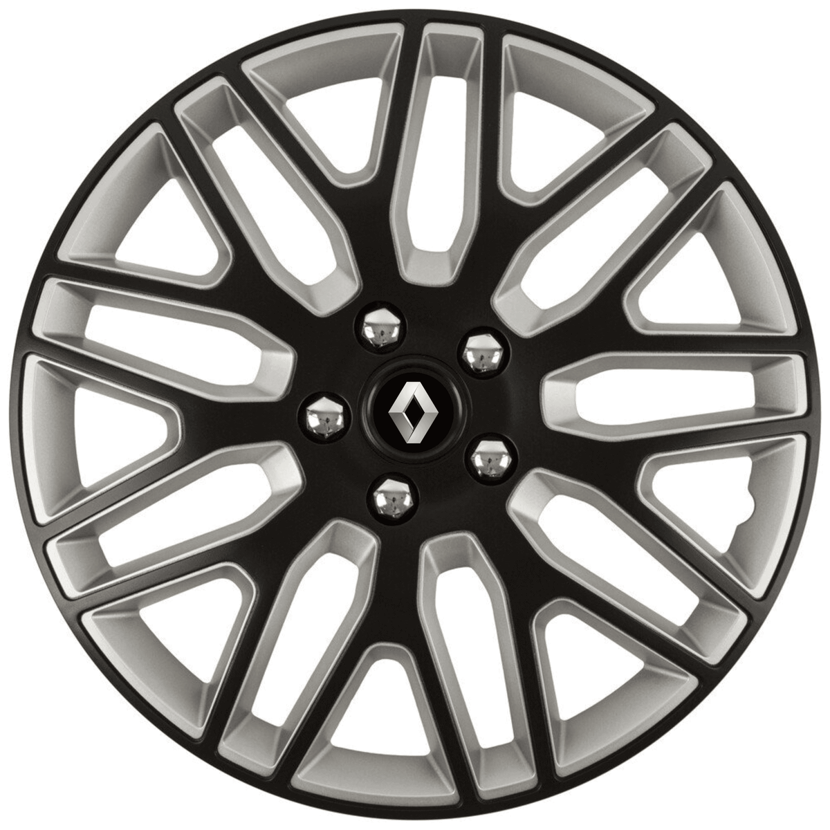 Set 4 Capace Roti 16 inchi (R16) Dakar Negru-Gri, Compatibile Cu Renault