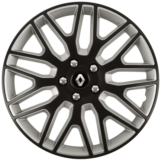 Set 4 Capace Roti 15 inchi (R15) Dakar Negru-Gri, Compatibile Cu Renault