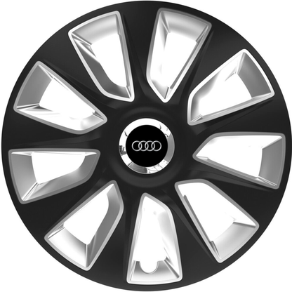 Set 4 Capace Roti 17 inchi (R16) Stratos Gri-Negru, Compatibile Cu Audi