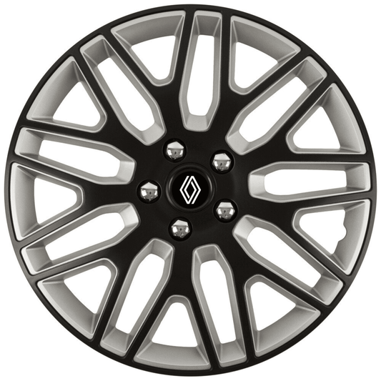 Set 4 Capace Roti 16 inchi (R16) Dakar Negru-Gri, Compatibile Cu Renault Nou