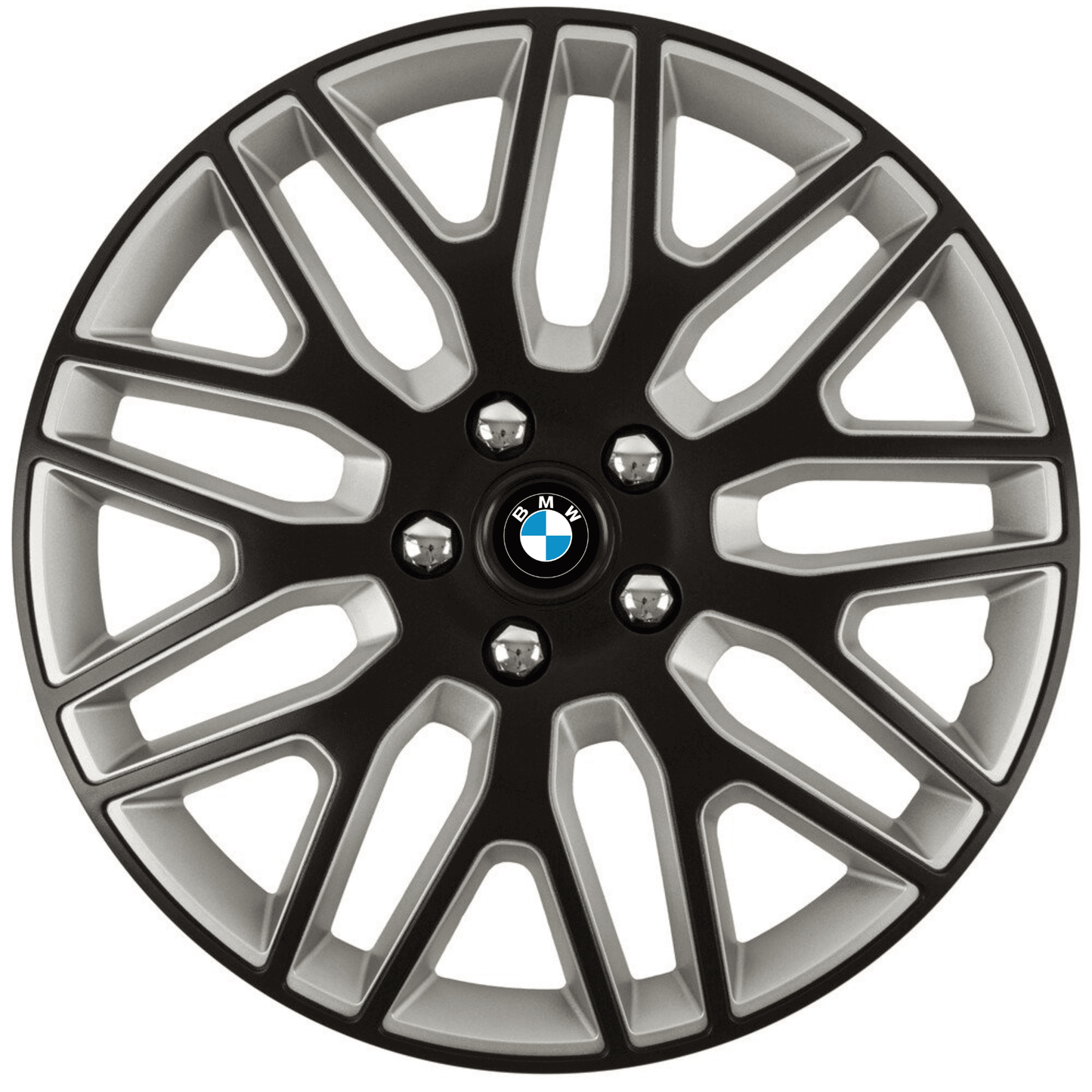 Set 4 Capace Roti 15 inchi (R15) Dakar Negru-Gri, Compatibile Cu BMW