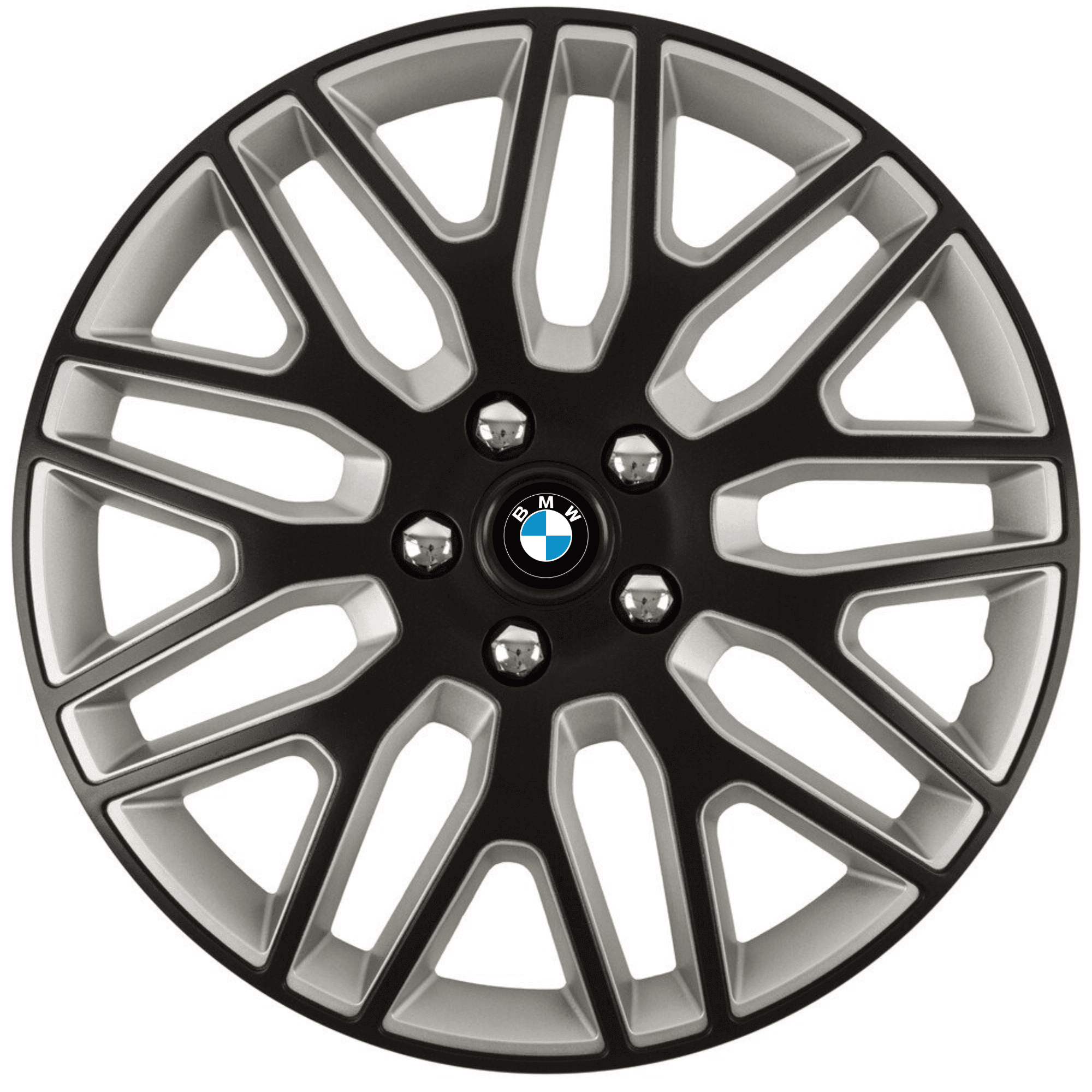 Set 4 Capace Roti 15 inchi (R15) Dakar Negru-Gri, Compatibile Cu BMW