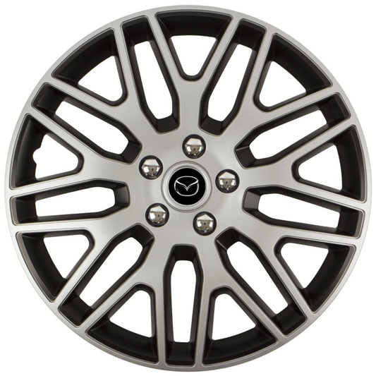 Set 4 Capace Roti 16 inchi (R16) Dakar Gri-Negru, Compatibile Cu Mazda