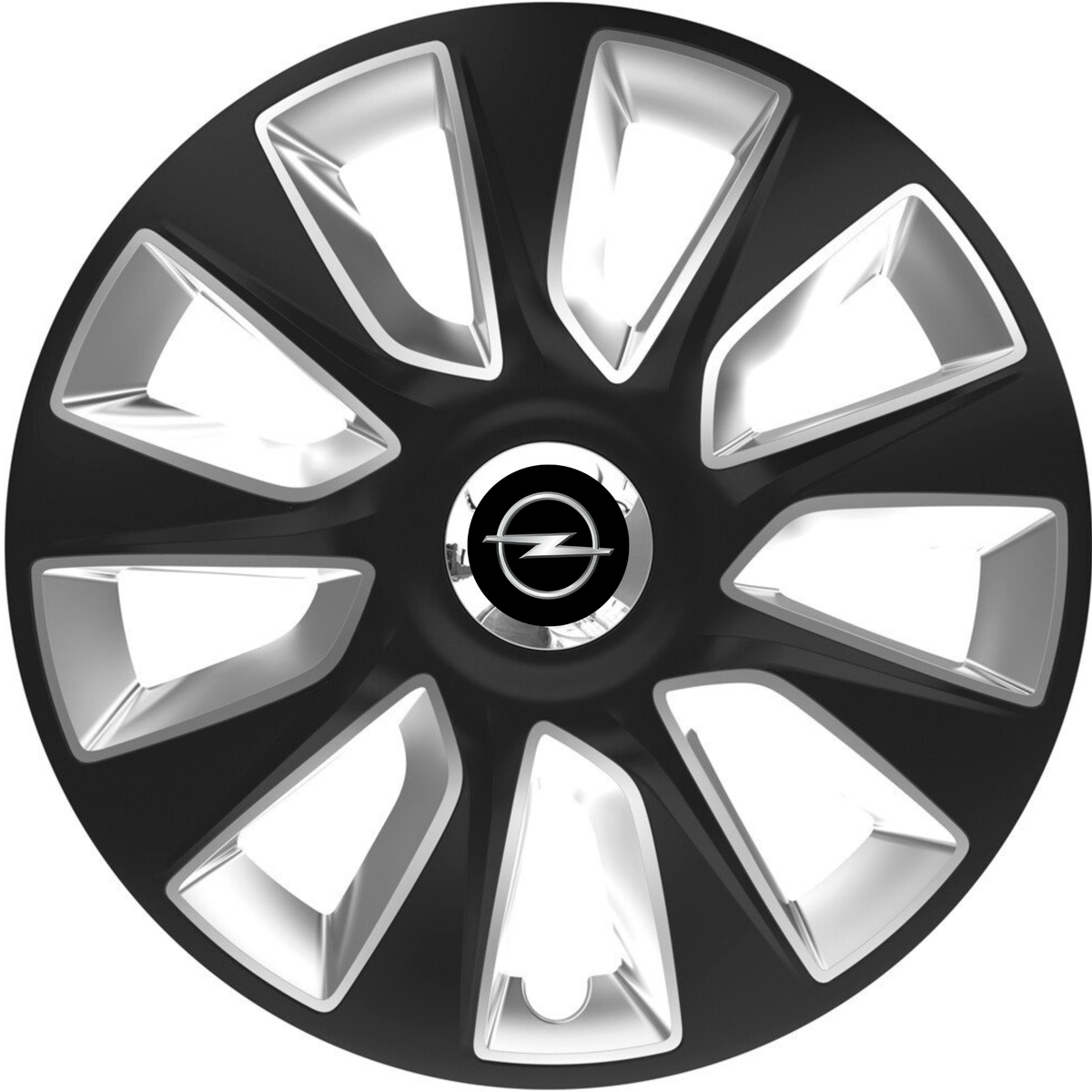 Set 4 Capace Roti 17 inchi (R17) Stratos Gri-Negru, Compatibile Cu Opel