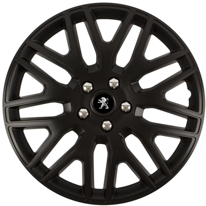 Set 4 Capace Roti 17 inchi (R17) Dakar Negru, Compatibile Cu Peugeot