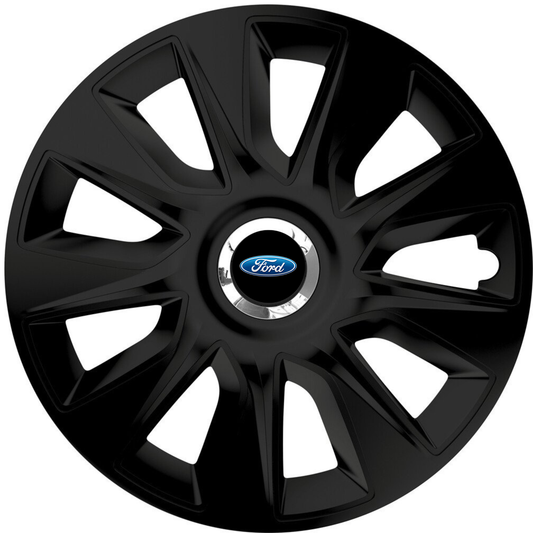 Set 4 Capace Roti 17 inchi (R17) Stratos Negru, Compatibile Cu Ford