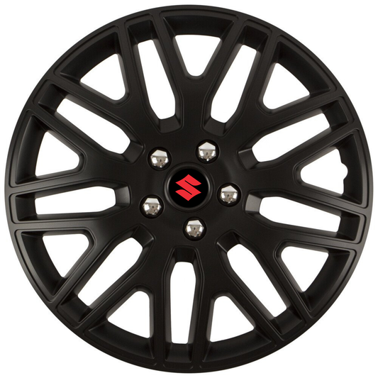Set 4 Capace Roti 15 inchi (R15) Dakar Negru, Compatibile Cu Suzuki