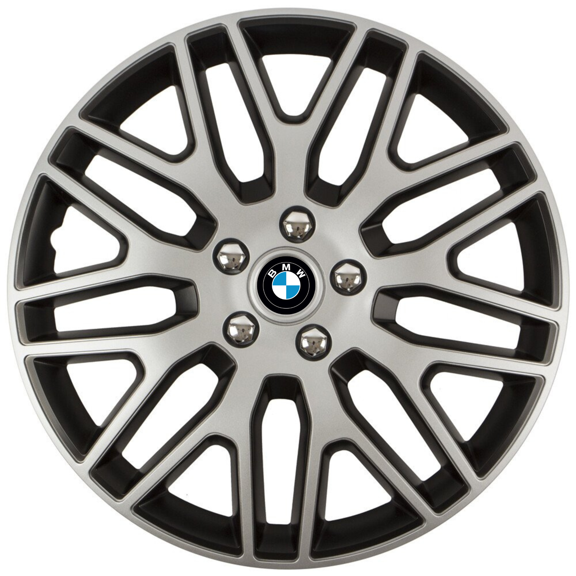 Set 4 Capace Roti 15 inchi (R15) Dakar Gri-Negru, Compatibile Cu BMW