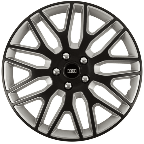 Set 4 Capace Roti 17 inchi (R17) Best Alb-Negru, Compatibile Cu Audi