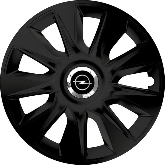 Set 4 Capace Roti 17 inchi (R17) Stratos Negru, Compatibile Cu Opel