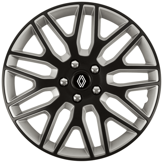 Set 4 Capace Roti 15 inchi (R15) Dakar Negru-Gri, Compatibile Cu Renault Nou