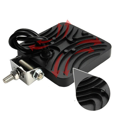 Set 4X Proiectore LED Auto, Offroad, 48W, 12V-24V, 1800 Lumeni, Patrat, Spot Beam 30°