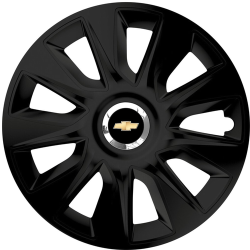 Set 4 Capace Roti 16 inchi (R16) Stratos Negru, Compatibile Cu Chevrolet