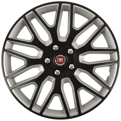 Set 4 Capace Roti 17 inchi (R17) Best Alb-Negru, Compatibile Cu Fiat