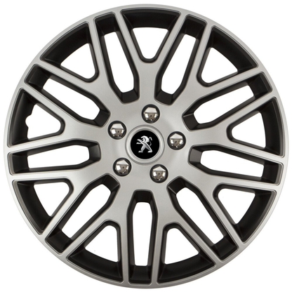 Set 4 Capace Roti 16 inchi (R16) Dakar Gri-Negru, Compatibile Cu Peugeot