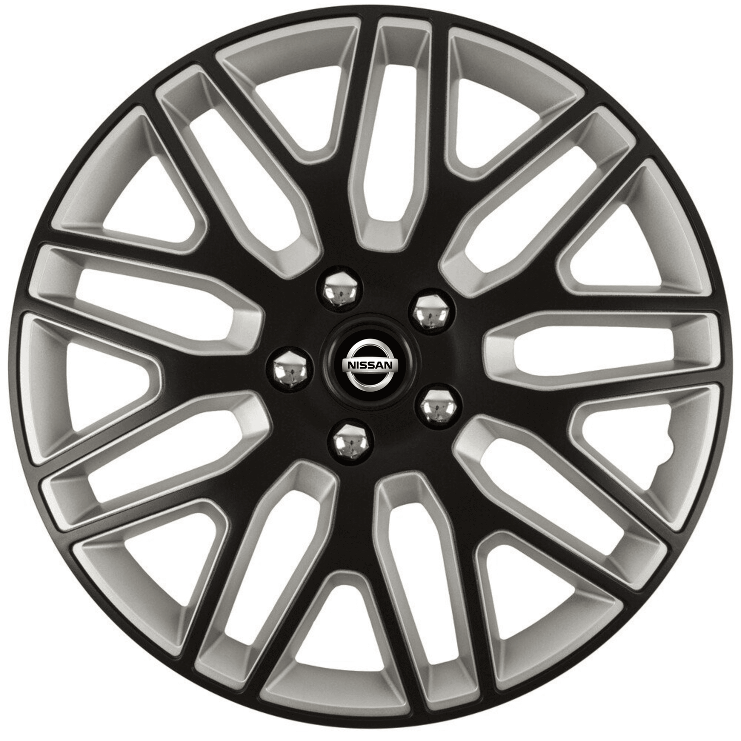Set 4 Capace Roti 16 inchi (R16) Best Alb-Negru, Compatibile Cu Nissan