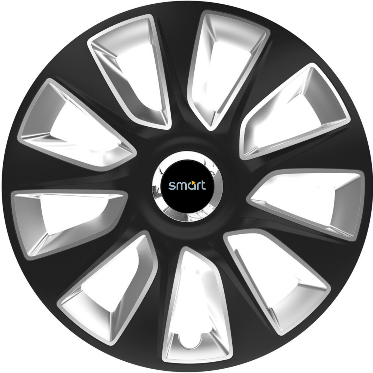 Set 4 Capace Roti 16 inchi (R16) Stratos Gri-Negru, Compatibile Cu Smart
