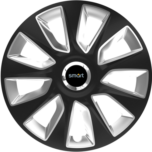 Set 4 Capace Roti 16 inchi (R16) Stratos Gri-Negru, Compatibile Cu Smart
