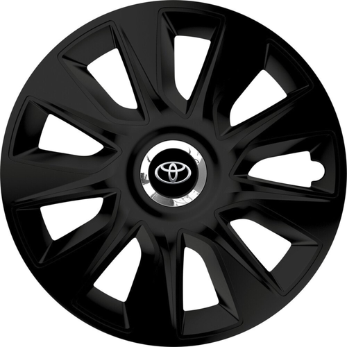 Set 4 Capace Roti 16 inchi (R16) Stratos Negru, Compatibile Cu Toyota
