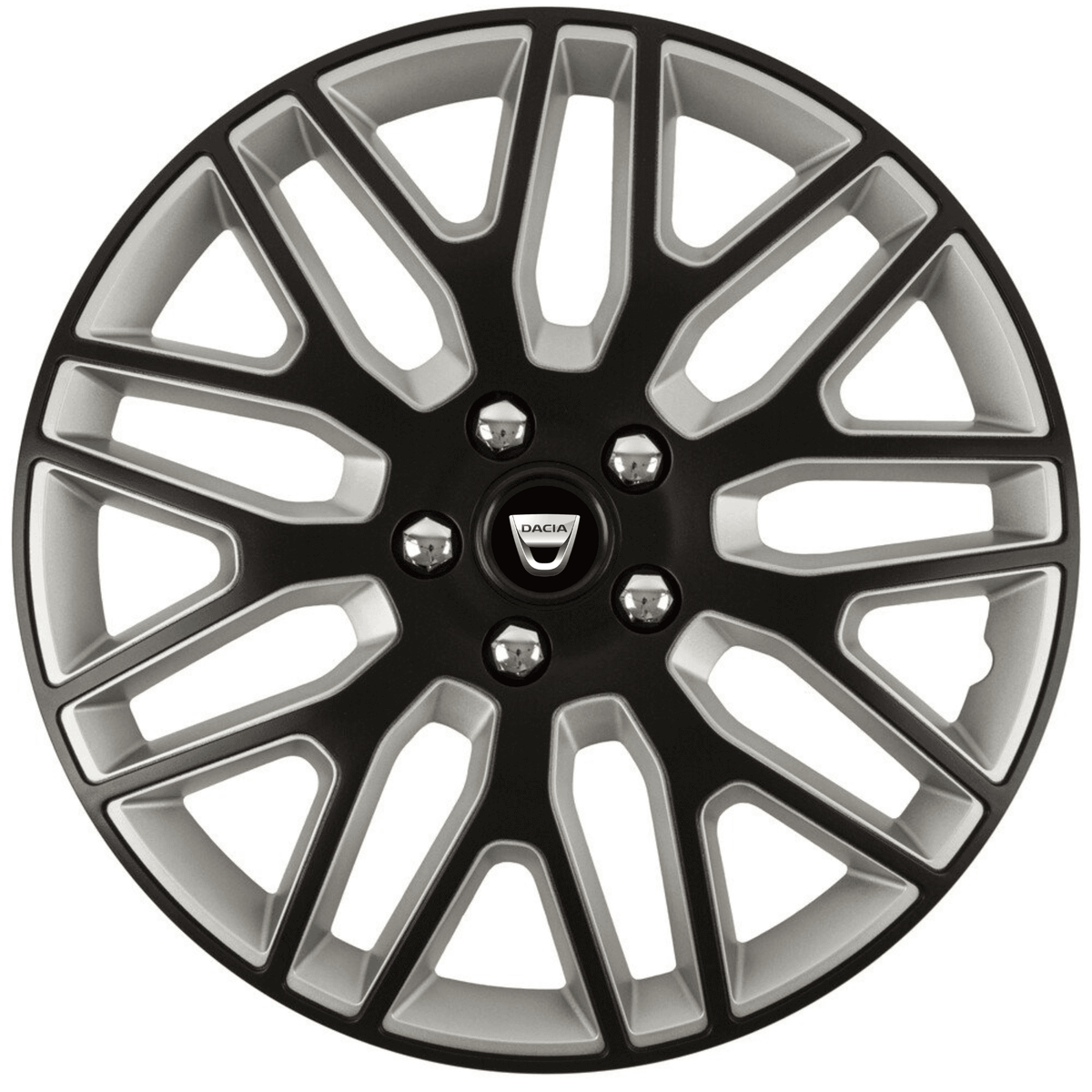 Set 4 Capace Roti 14 inchi (R14) Dakar Negru-Gri, Compatibile Cu Dacia