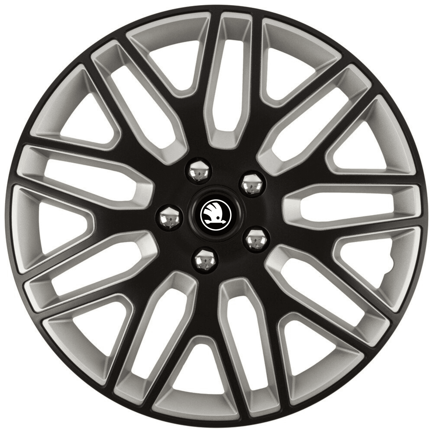 Set 4 Capace Roti 14 inchi (R14) Dakar Negru-Gri, Compatibile Cu Skoda Nou