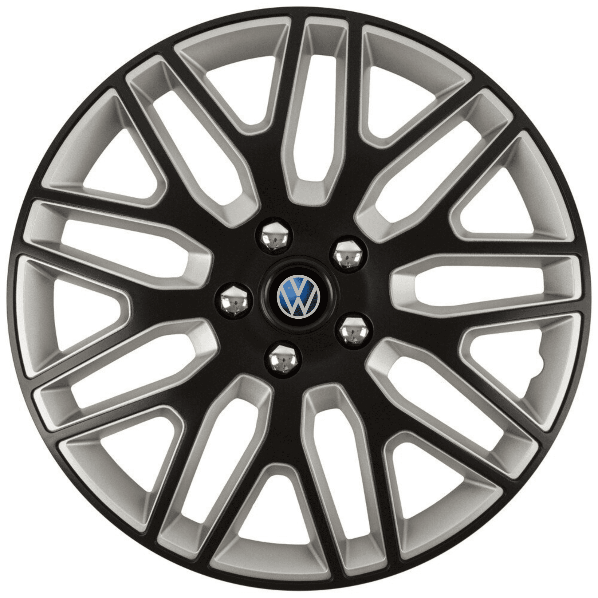 Set 4 Capace Roti 15 inchi (R15) Best Alb-Negru, Compatibile Cu Volkswagen
